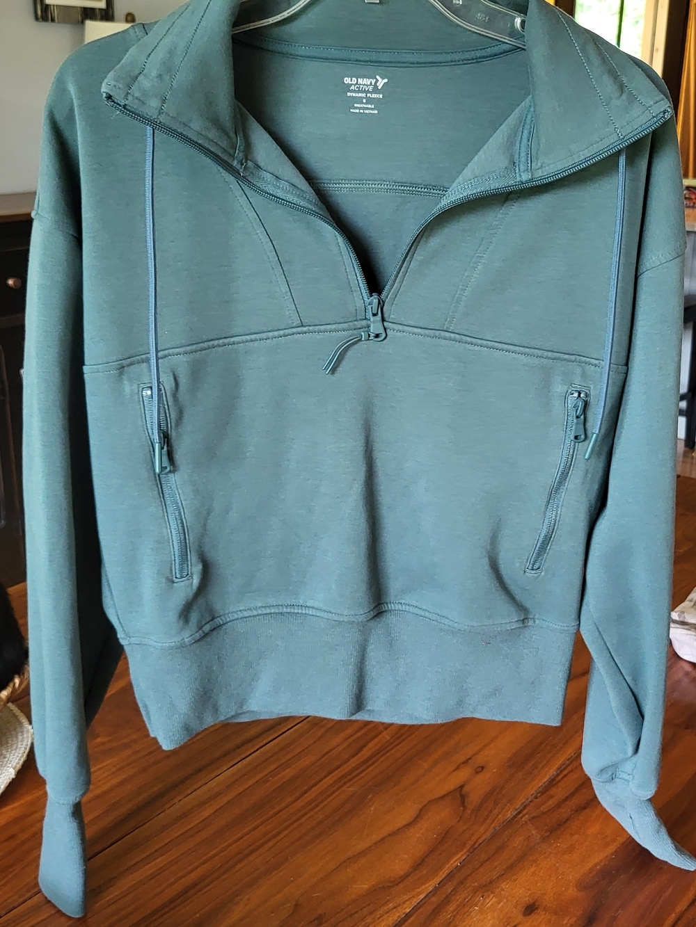 Old Navy Active Teal Quarter-Zip Pullover